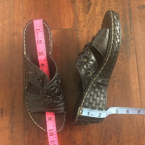 Floral Mule Wedge Sandals - Picture 7 of 7